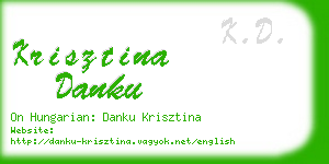 krisztina danku business card